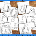 penguin party coloring book by happy colorist