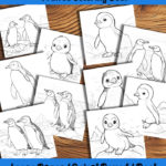 penguin party coloring book by happy colorist