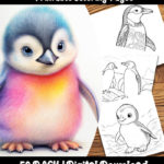 penguin coloring pages by happy colorist