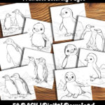 penguin coloring pages by happy colorist