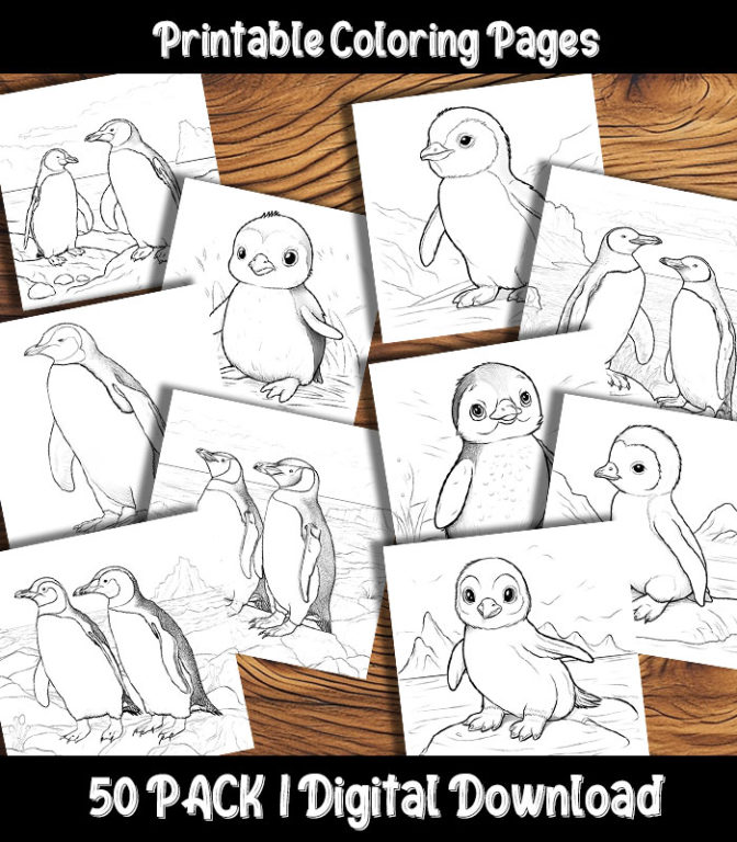 Penguin Coloring Pages | The Happy Colorist