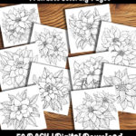 Poinsettia Coloring Pages by happy colorist
