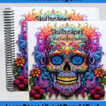 skullscapes coloring book by happy colorist
