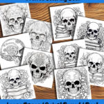 skullscapes coloring book by happy colorist