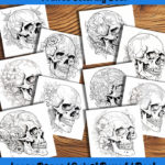 skullscapes coloring book by happy colorist