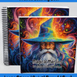magical merlins coloring book by happy colorist