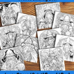 magical merlins coloring book by happy colorist