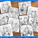 magical merlins coloring book by happy colorist