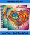 Heart Impressions coloring book by Happy Colorist