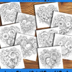 Heart Impressions coloring book by Happy Colorist