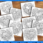 Heart Impressions coloring book by Happy Colorist