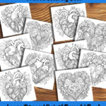 Heart Impressions coloring book by Happy Colorist