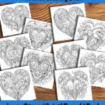 Heart Impressions coloring book by Happy Colorist