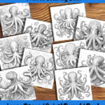 Tentacle Trails coloring book by Happy Colorist