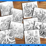 Tentacle Trails coloring book by Happy Colorist