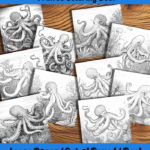 Tentacle Trails coloring book by Happy Colorist