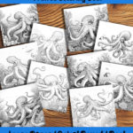 Tentacle Trails coloring book by Happy Colorist