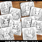 bunny coloring pages by happy colorist