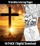 christian easter coloring pages by Happy Colorist