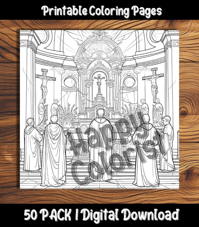 christian easter coloring pages by Happy Colorist