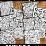 geometric swear words coloring pages by happy colorist