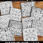 geometric swear words coloring pages by happy colorist