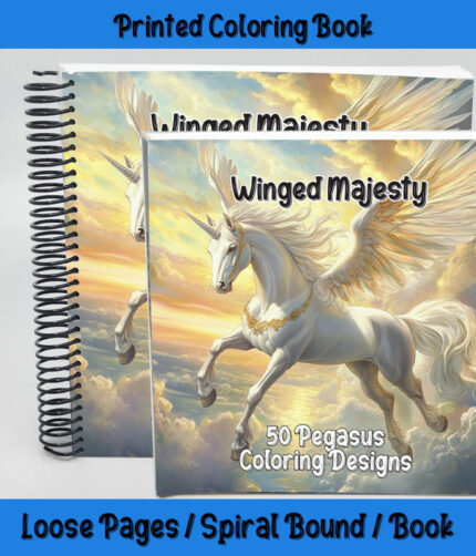 Winged Majesty Coloring Book by Happy Colorist