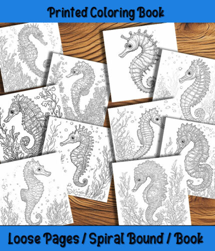 Seahorse Serenity Coloring Book by Happy Colorist