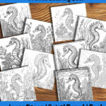 Seahorse Serenity Coloring Book by Happy Colorist