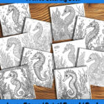 Seahorse Serenity Coloring Book by Happy Colorist