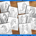 Seahorse Serenity Coloring Book by Happy Colorist