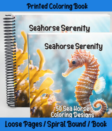 Seahorse Serenity Coloring Book by Happy Colorist