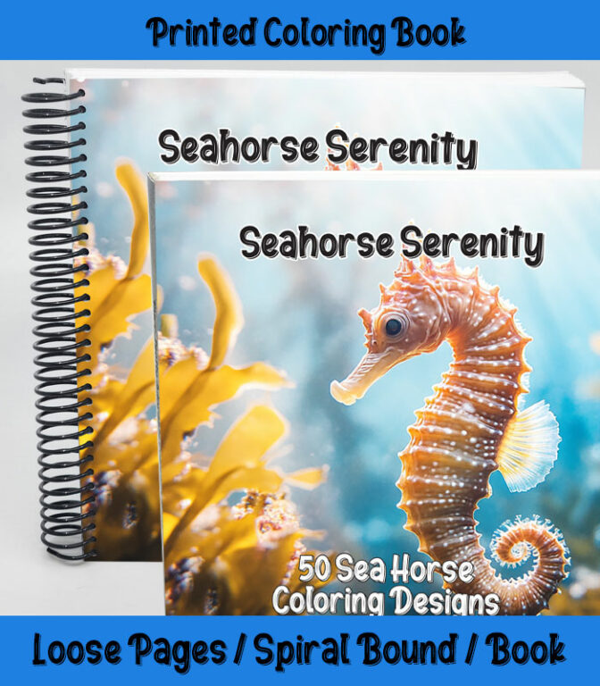 Seahorse Serenity Coloring Book by Happy Colorist