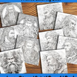 Celtic Battle Brothers coloring book by happy colorist