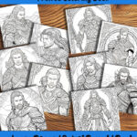 Celtic Battle Brothers coloring book by happy colorist