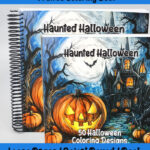 Haunted Halloween coloring book by happy colorist