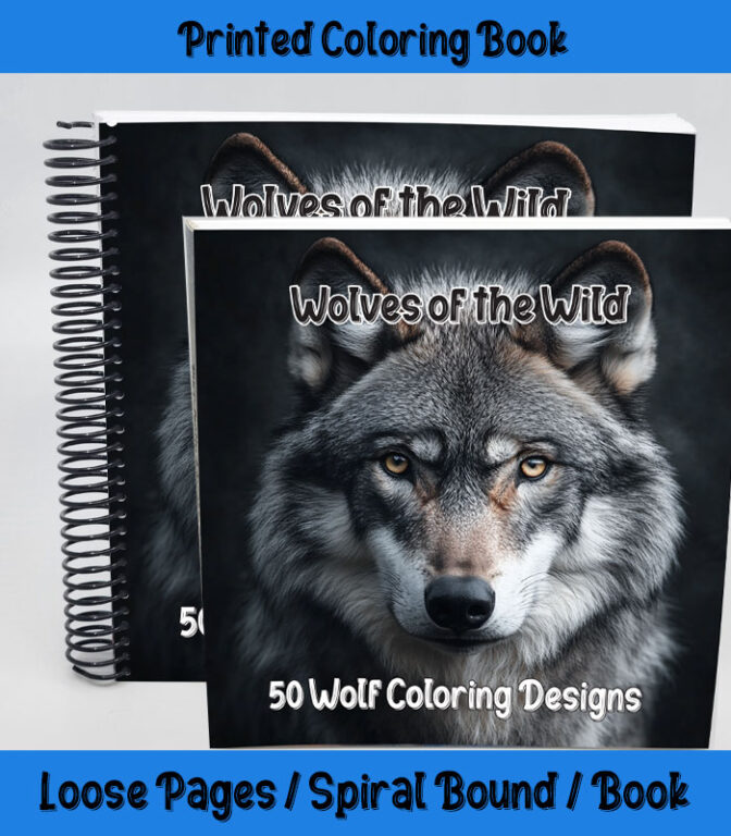 Wolves of the Wild Coloring Book by Happy Colorist