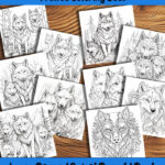Wolves of the Wild Coloring Book by Happy Colorist
