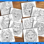 Wolves of the Wild Coloring Book by Happy Colorist