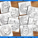 Wolves of the Wild Coloring Book by Happy Colorist