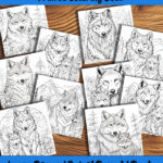 Wolves of the Wild Coloring Book by Happy Colorist